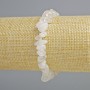 Bracelet Mountain Crystal natural stone chip, diameter 8x4mm+-, length 18cm+- (stretch)