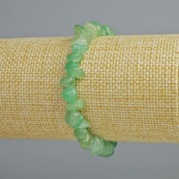 Bracelet Natural Jade Nugget Bead Bracelet, 8x4mm diameter, length 18cm (stretch)