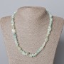 Necklace Amazonite natural stone chip, diameter 7x3mm+-, length 45-48cm+