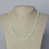 Chrysoprase Necklaces natural gemstone cut cube, diameter 4mm±, length 45-48cm±