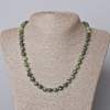 Zoisite Necklace with Natural Zoisite, Faceted Cubes, 7mm diameter, length 45-49cm