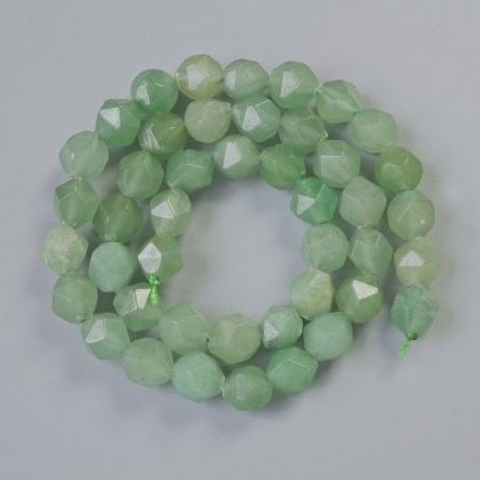 Jade Beads Natural Jade stone Grenulated Sphere, diameter 9×10mm±, length 38cm± on a thread