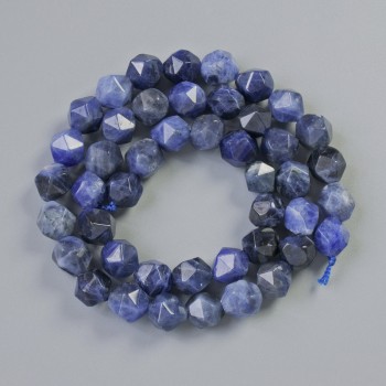 Sodalite Beads Natural Stone Multifaceted 7×8mm, 36cm String