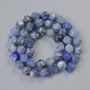 Sodalite Beads natural stone multifaceted, 7×8mm diameter, approx. 37cm length on thread