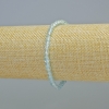 Turquoise natural stone faceted cube bracelet, 4mm± cube, stretchy, 18cm±