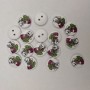 Wooden Buttons for Children Bears White 15mm+ Pack of 50