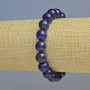 Bracelet Lapis Lazuli natural stone smooth bead, diameter 10mm± (stretch), length 18cm+