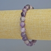 Amethyst bracelet natural stone matte smooth bead, diameter 8.5mm± (stretch), length 18cm+