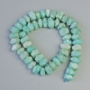 Amazonite Beads, natural stone, faceted rondelle, 11x7 mm, approx. 39 cm thread