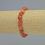 Carnelian Bracelet, natural gemstone chip, 8x4mm+- (stretch), length 18cm+