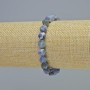 Sodalite natural stone multi-faceted bracelet, 7x8mm± beads, stretchy, 18cm+