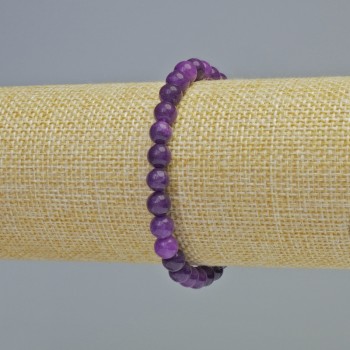 Sugilite Bracelet (polished) smooth beads, diameter 6mm±, stretch length 18cm+