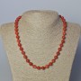 Carnelian Bead Necklace Natural Stone Round Bead Ø 8mm, Length 45-46 cm
