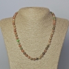 Watermelon Tourmaline Necklace natural stone smooth round beads, diameter 7mm±, length 45-49cm±