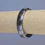 Bracelet Hematite black zigzag, diameter 14x13mm±, length 18cm± stretch
