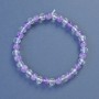 Amethyst and Czech Glass Bracelet with Smooth Beads, 6mm diameter ±, 18cm length ±, stretch