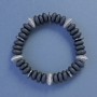 Shungite Rondelle Bracelet, 10×4 mm, elastic with inserts, length 18 cm