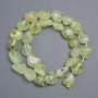 Prehnite Natural Stone Beads, faceted, 14x12-12x10 mm plus/minus, length 38 cm plus