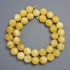 Yellow Jadeite Beads, Faceted Round 10mm, 37 cm Length