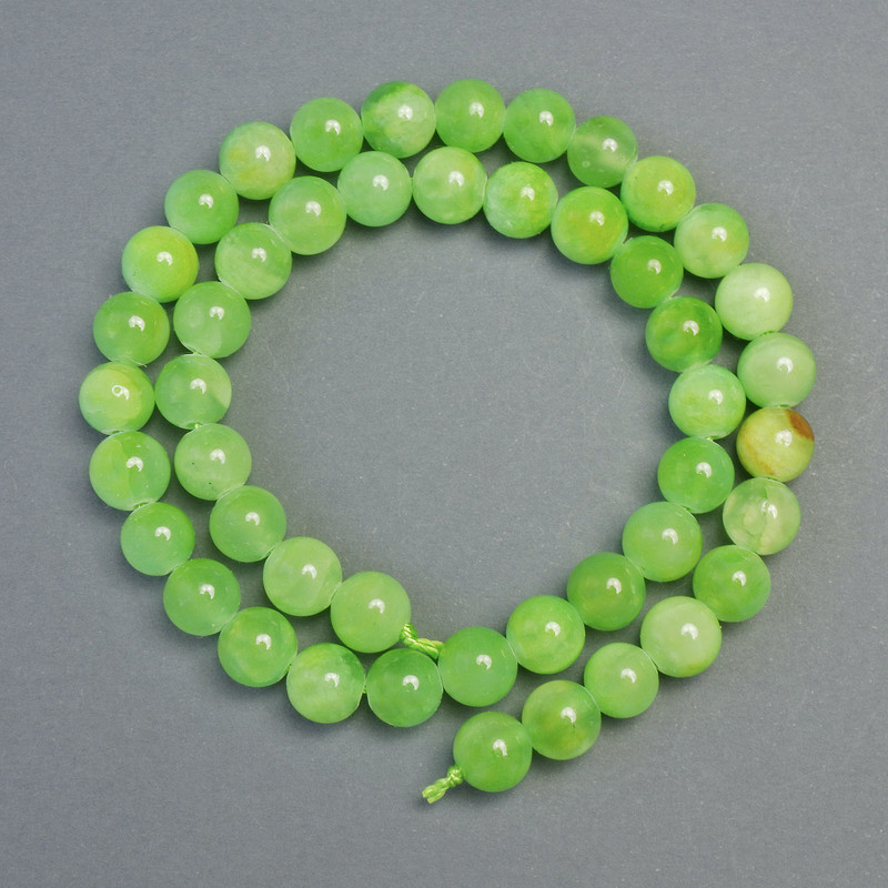 Onyx Beads natural stone smooth sphere, diameter 8.5 mm ±, length 38 cm ± on thread