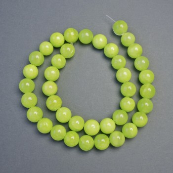Onyx Beads smooth ball (pre-stretched), diameter 10.5mm±, length 39cm± on fishing line