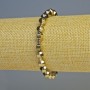 Bracelet Hematite Dumbbell Light Bronze Color, 15x6mm± beads, length 18cm± stretch