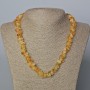 Citron Necklace, natural faceted teardrop beads, diameter 12x5mm±, length 49cm±