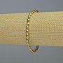 Bracelet Hematite Faceted Oval Gold Color, 4x6mm, diameter 18cm, stretch