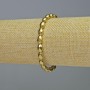 Bracelet Hematite Faceted Oval Color Gold, diameter 5x8mm±, length 18cm± stretch