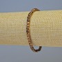 Bracelet Hematite Cubes Copper Color Matte and Shiny, diameter 4x4mm ±, length 18cm ± Stretch