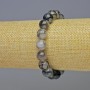 Agate "Dragon Veins" Bracelet smooth beads, diameter 10mm±, length 18cm± stretch