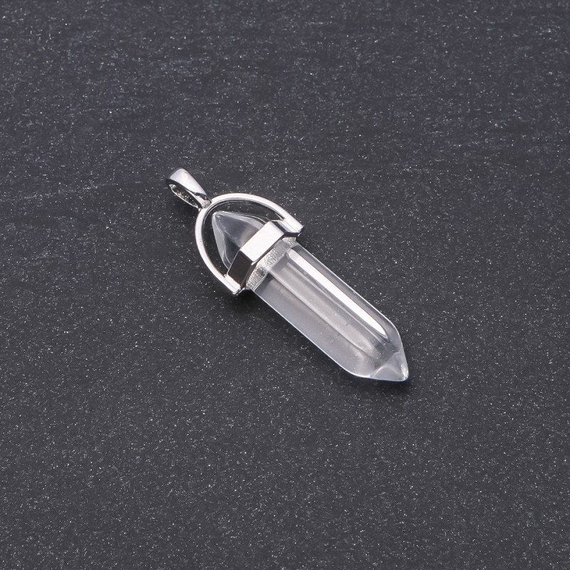 White Hexagon Pendant 41x34x9mm