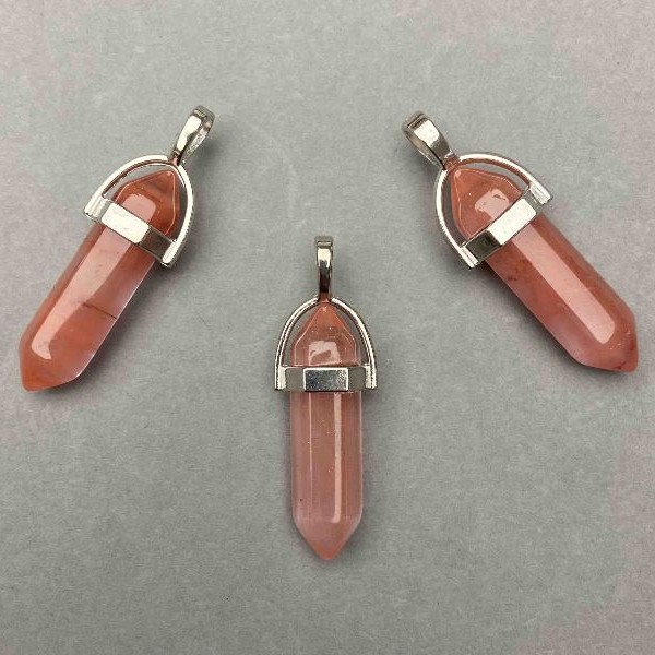 Tourmaline Hexagonal Pendant 4 cm