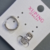Xuping Rhodium Earrings 15x6mm, No Stones