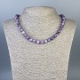 Lepidolite Necklace Granulated Bead, 8mm ± diameter, 47cm ± length