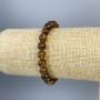 Amber Bracelet smooth beads 6mm, stretchy, 18cm length