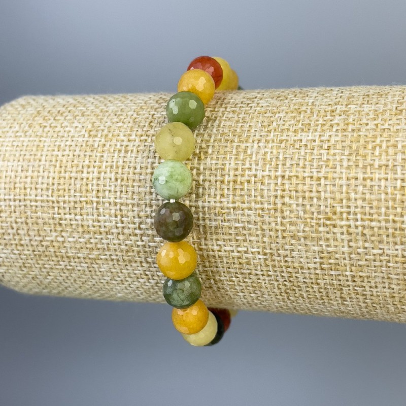 Bracelet Assortment Faceted Bead 8mm+-, Elastic 18cm