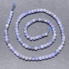 Sapphire Beads on Thread, Faceted Cube Shape, 4 mm diameter ±, 39 cm length ±