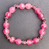 Turmaline Beaded Bracelet with faceted beads, 10mm+-, 6mm+-, length 18cm+-stretch