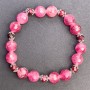 Turmaline Beaded Bracelet with faceted beads, 10mm+-, 6mm+-, length 18cm+-stretch