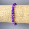 Sugilite Bracelet Faceted Round Beads, 6mm diameter ±, 18cm length ± stretchy