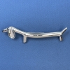 Brooch Taxie (Dachshund) in Silver Metal 21x85mm+