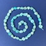 Amazonite Beads Faceted 8x6mm on Thread, 39cm+ length