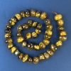 Tiger's Eye Faceted Beads 11x10mm on Thread, 40cm+ Length