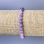 Bracelet Lepidolite Faceted Bead, 6mm diameter ±, 18cm length ± Stretch
