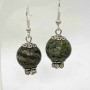 Earrings 'Serpentine' Smooth Bead, Ø 14mm ±, length 38mm ±