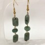 Jadeite Rectangle Earrings, diameter 12x8mm ± rondelle 8x6mm±, length 58mm±