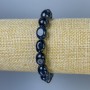 Toned Quartz Faceted Bead Bracelet, 12x9mm, stretch, diameter 12×9mm ±, length 18cm ±