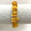 Bracelet Amber Chip, diameter 9-12x2-4mm+- with seed beads, length 18cm+-, stretch