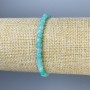 Amazonite Beaded Cube Stretch Bracelet, 4mm cubes, 18cm length